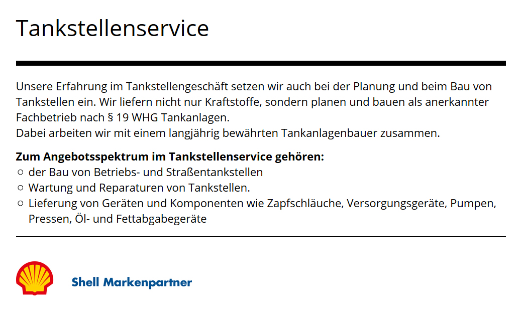 Tankstellenservice 